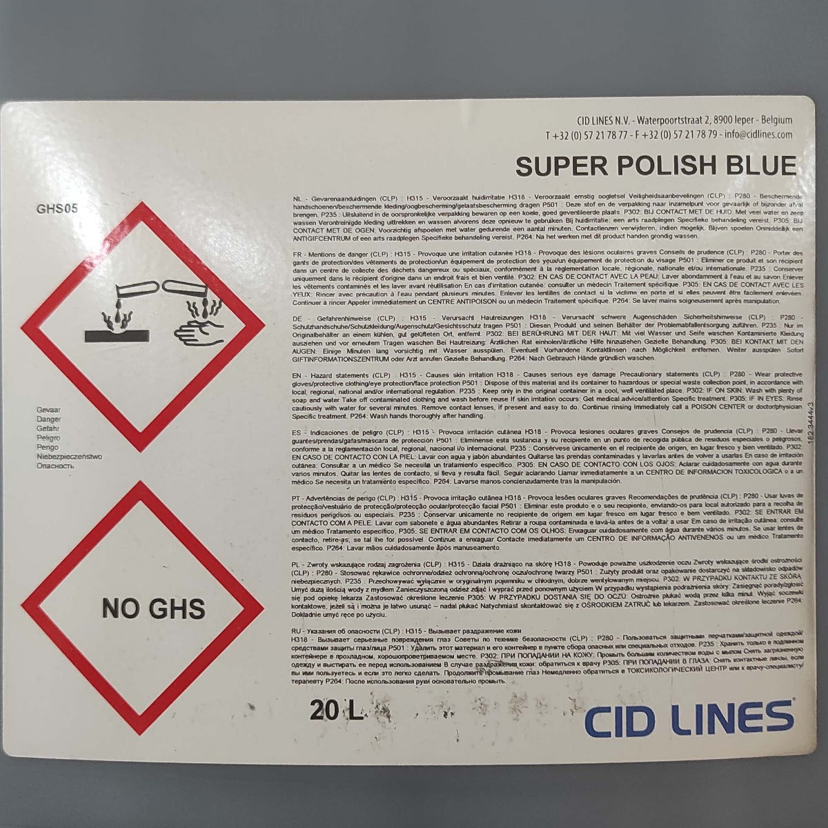 KENOTEK SUPER POLISH 20L -  BLUE