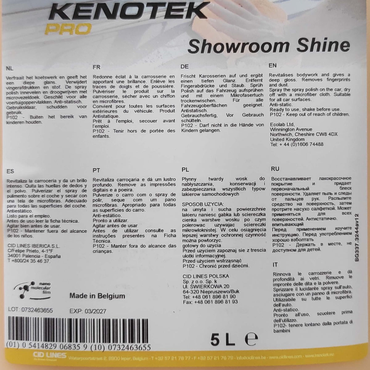 KENOTEK  SHOWROOM SHINE 5L